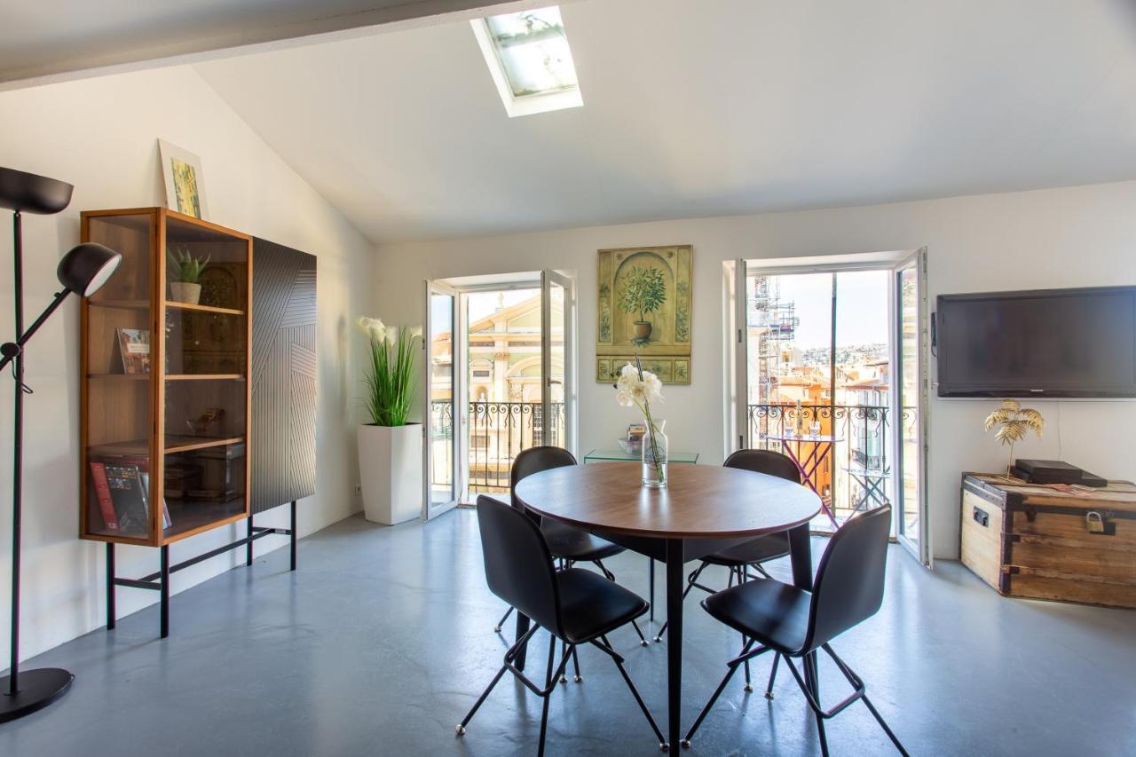 Ross 5- F2, Lumineux, Balcon, Loft, Clim, Vieux-Nice Exterior photo